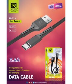 Type C 3.4 Amp Fast Data Charging Cable