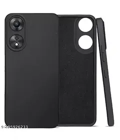 Mobile Covers - Plain Black Silicon Case - Realme C30s